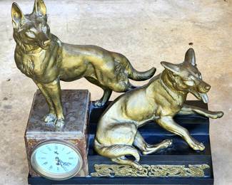Louis Albert Carvin French Animalier Clock