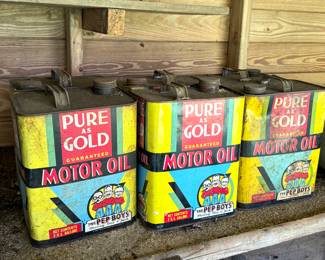 Pep Boys Pure as Gold oil cans