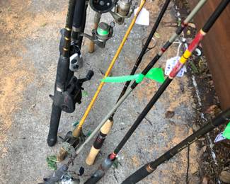 Shimano, Penn, Daiwa rods and reels