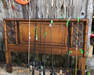 A nice selection of rods and reels, old and new
