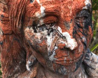 50% off Comanche Pottery Co.   large Indian bust made with clay.  Exquisite.