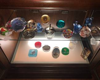 Glass paper weights 
