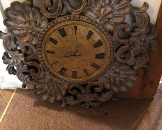 Large ornate wall clock 