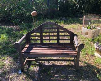 Wood Zen garden bench 