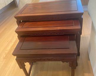 Chinese rosewood nesting tables 