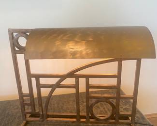 Post modern copper Table lamp By Robert Sonneman, for George Kovacs