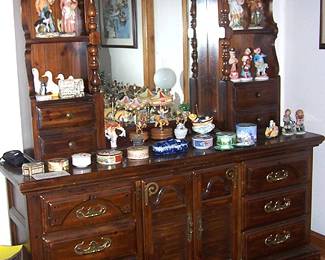 Large two piece dresser