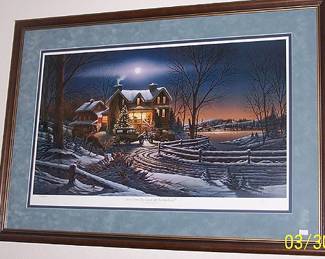 Large Terry Redlin print, signed and numbered
