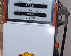Restored Shell gas pump