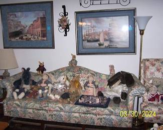 Sofa and wing back chairs