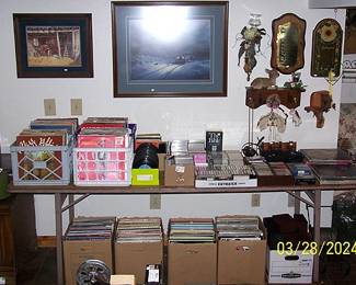 LOTS of 33 albums, 45's, CD's and cassettes, Charles Peterson and Windberg prints