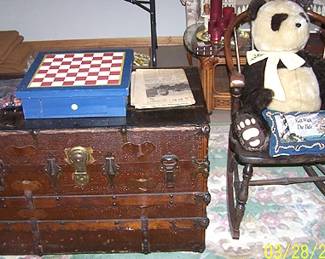 Trunk [SOLD] and bentwood rocker