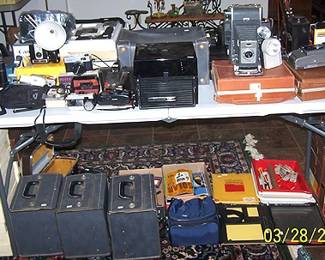 Camera equipment, slides, projector, etc...