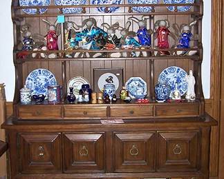 China hutch, oriental items