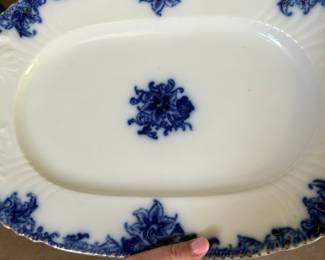 Flow Blue Platter / England