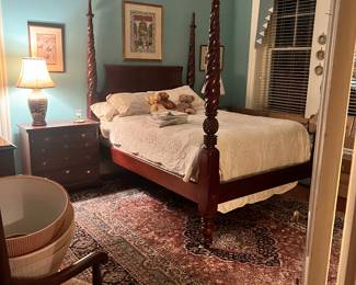 Heavily  carved queen size bed