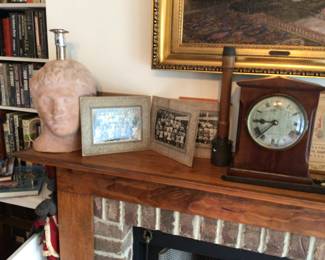 Vintage Pictures and Mantle Clock