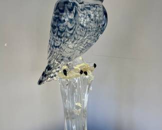 Pino Signoretto Murano glass owl.