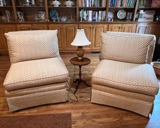 Pair of sipper chairs