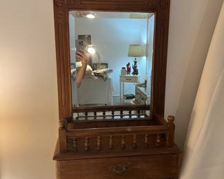 Carved wall mirror