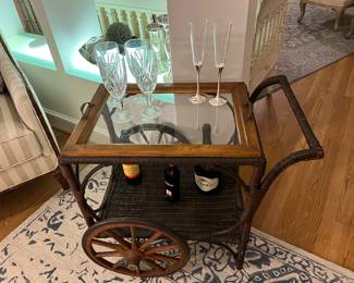 Vintage bar cart