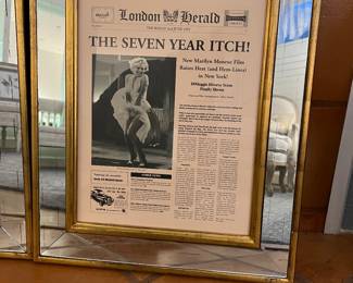 Framed newspaper “The seven year itch”