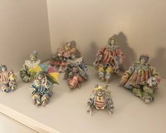 Gumps San Francisco porcelain clowns 