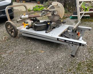 RIDGID miter saw and utility vehicle MS-UV