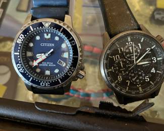 Men's watches, Citizen Eco Driver and Seiko 9N2263