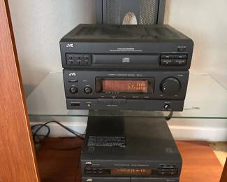 JVC stereo system with speakers in upstairs bedroom