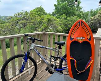 Mongoose bike and Hydroslide board