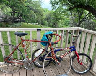 Vintage Columbia bicycle and Huffy RockIt bike