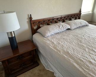 Bedroom #3 Matching MCM suite of Heritage furniture - king bed, 2 nightstands, dresser and tallboy chest (dresser and chest in adjacent bedroom)