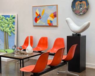 Charles Eames Herman Miller Fiberglass Tandem Seating