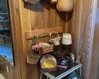 Lots of baskets everywhere.