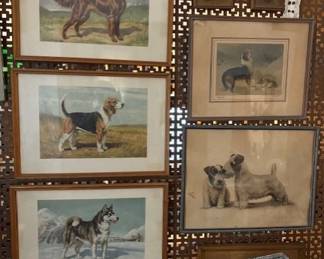 She had a soft spot for dogs.  There are several older style pics.