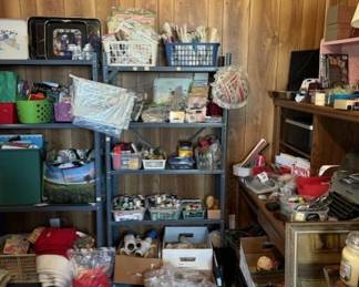 The shelves are for sale too, but we'll hold them for you until the end of the sale.