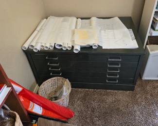 5-Drawer Flat File Cabinet