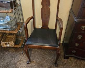 Antique High Back Chair