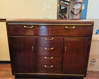 Dining Room Buffet/Dry Bar. Top opens for more buffet space.