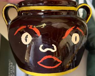 Vintage hand painted pot