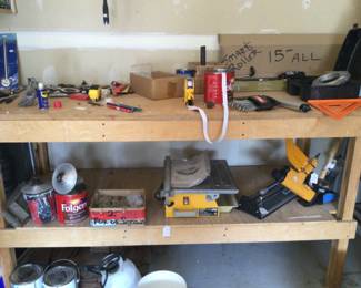 Tile saw ( wet) , flooring nailer& thumper, smart roller