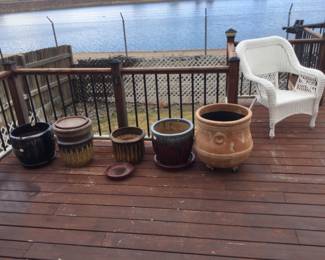 Flower pots.
