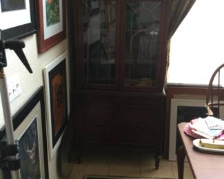 1pc China Cab w/ shelves. Apx. 2-8 x6’ .