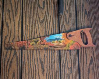 Hand painted hand saw