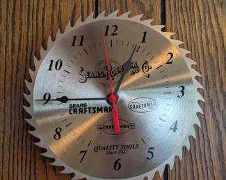 Sears & Roebuck Craftsman saw blade wall clock