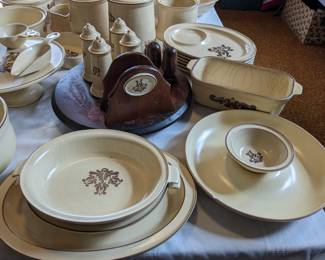 Pfaltzgraff Village serving dishes, salt & pepper shakers...