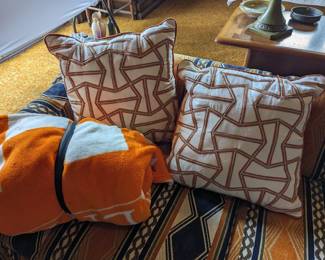 Tennessee Vols pillows and blanket