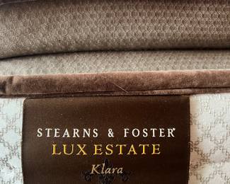 Stearns and Foster Luxe Estate Klara Full Sixe Mattress Box Spring, and Frame 