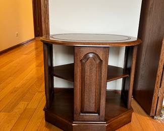 Vintage Mahogany Side Table with 2 Shelves & Panel Sides
(ONE - [1] Available) 